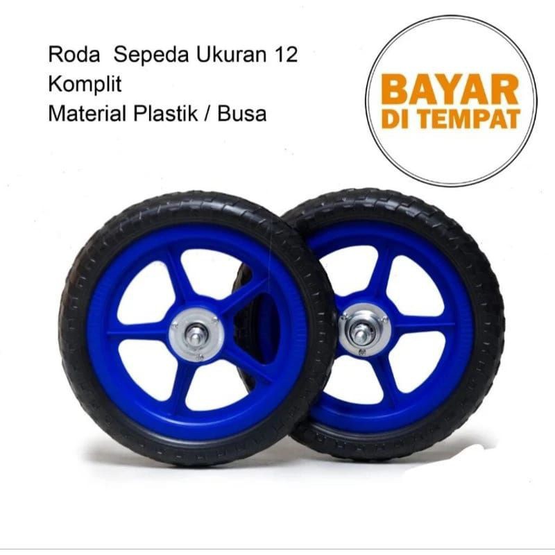 Roda Ban busa mati sepeda anak 12 in Roda sepeda 12 x 1/2 2.1/4 in cocok untuk semua sepeda anak 12 