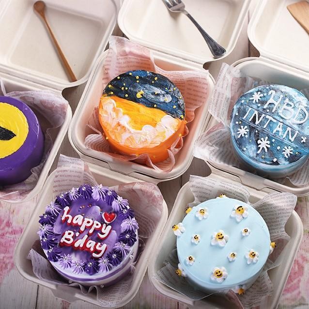 Loyang Bulat Mini Press Loyang Bento Cake Loyang Korean Lunch Box Cake - 14Cm