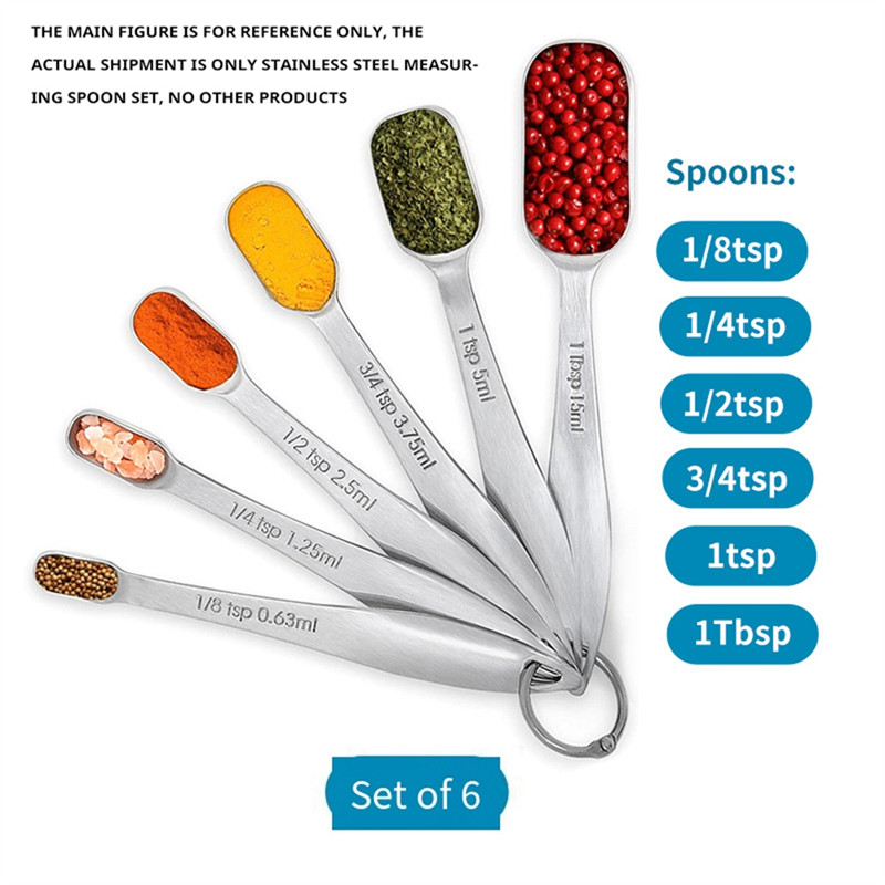 FLYY-Measuring Spoon Set Seasoning Spoon With Scale Measuring Spoon Set Stainless Steel Spice Measur