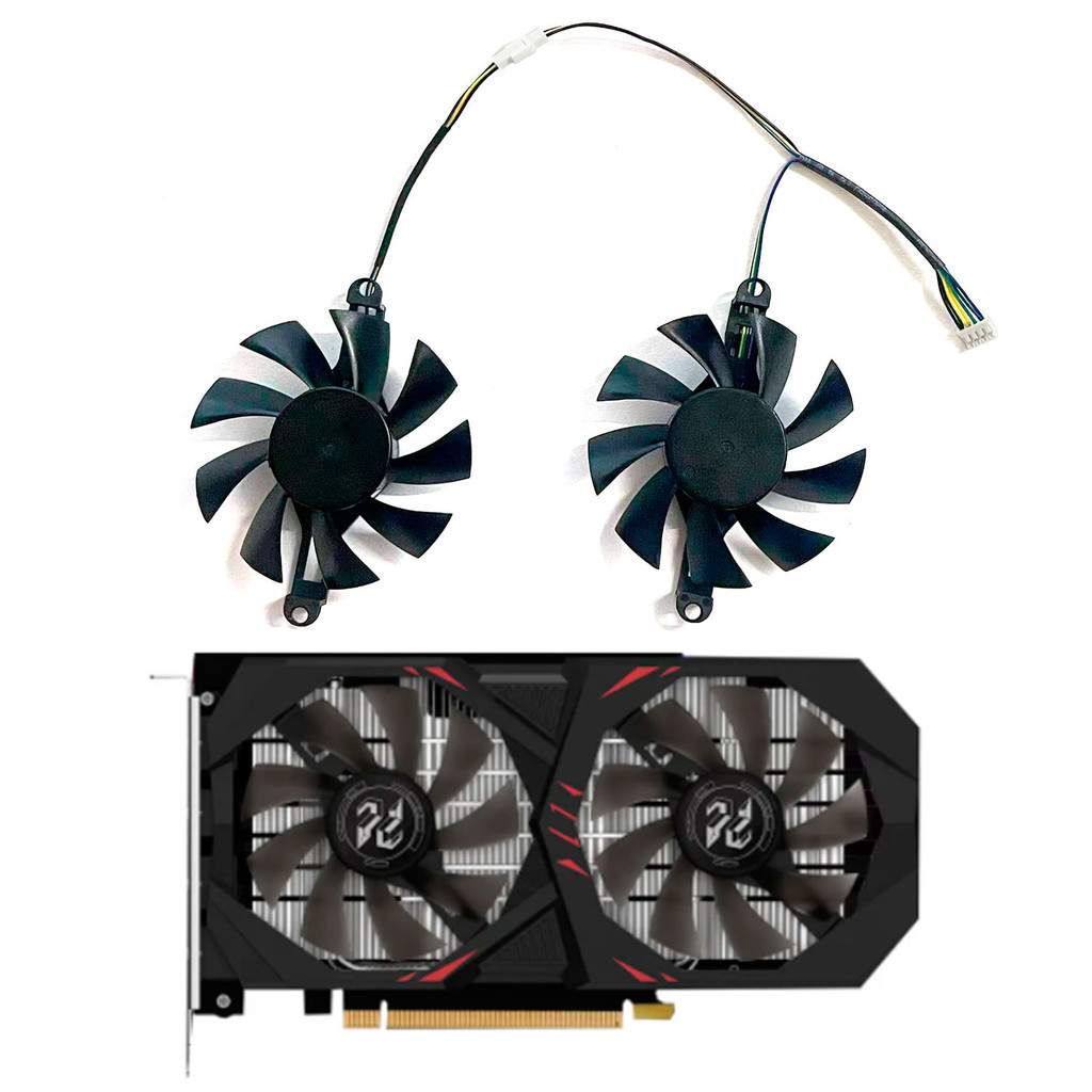 Brand new 2FAN 4PIN 75MM RX6600M GPU replacement accessories for PELADN RX6600M 8G graphics card coo