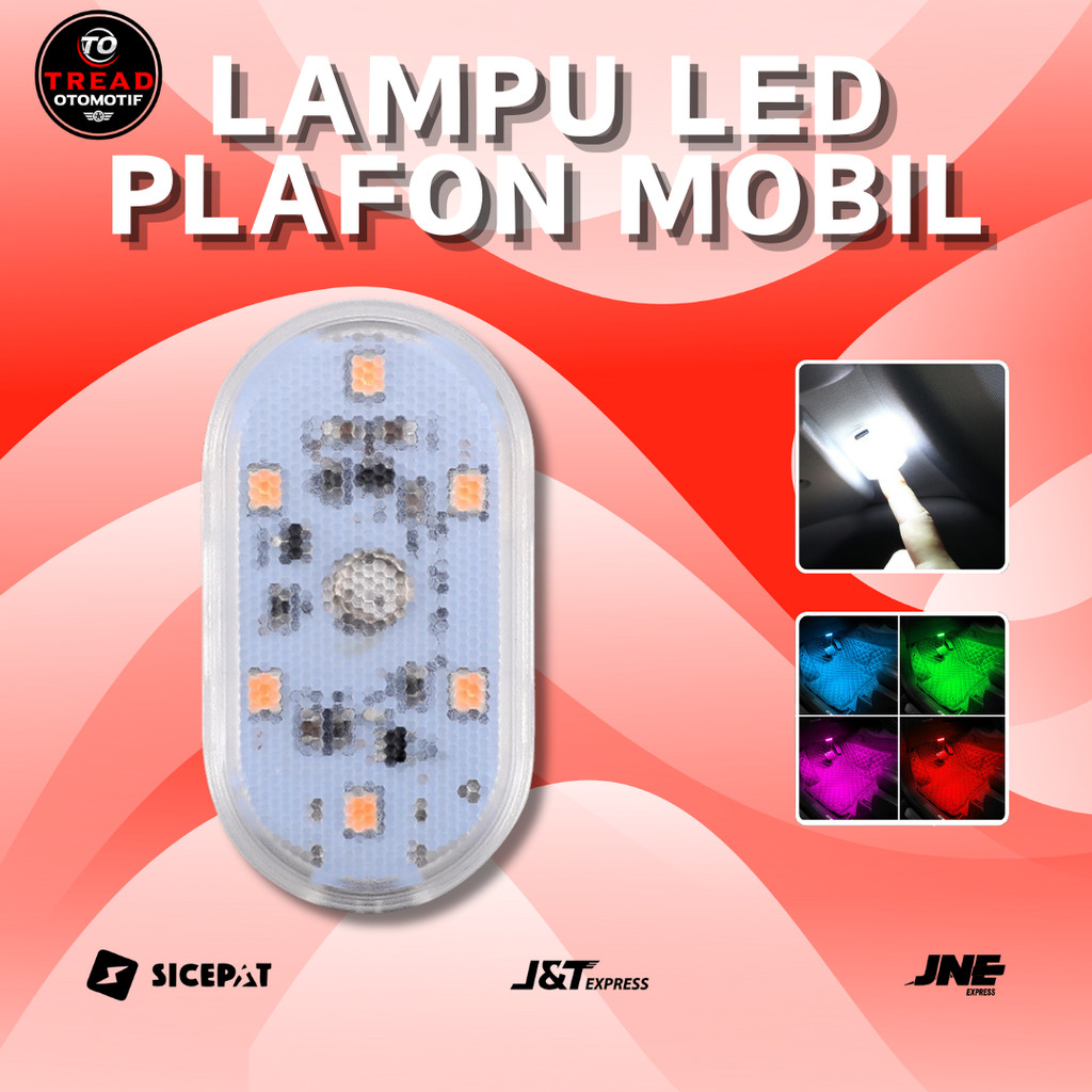 Lampu Plafon Mobil / Lampu LED Sentuh Plafon / Dashboard Mobil /  Lampu Tempel Tanpa Kabel Plafon Mo