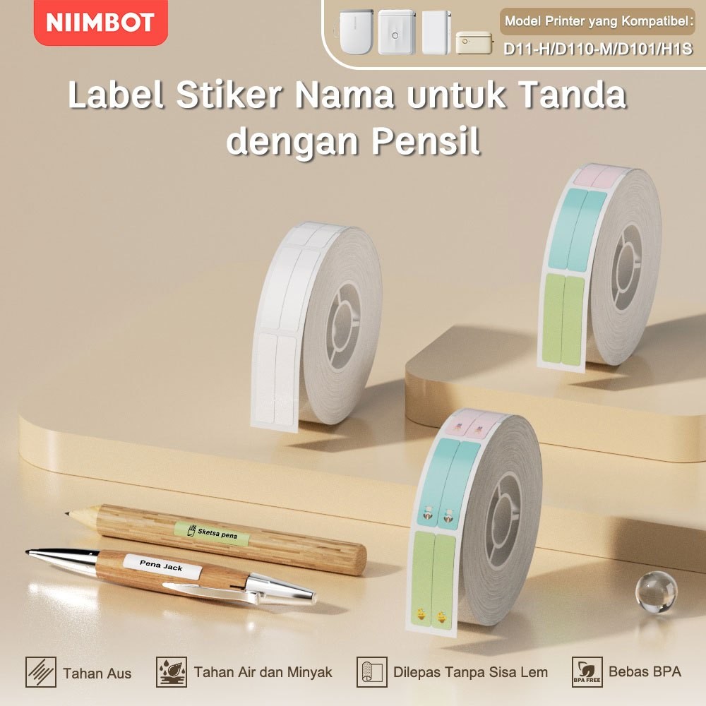 

NIIMBOT D11/D110/D101 Stiker Label Penn Baru, Digunakan Untuk Klasifikasi Pensil Untuk Menandai Nama
