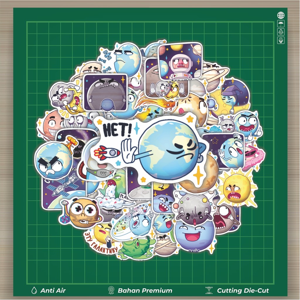 

Stiker Cutting Pack Stiker Parade Of Planets Isi 100Pcs Series Aesthetic Lucu Keren Untuk Koper Bahan Vynil