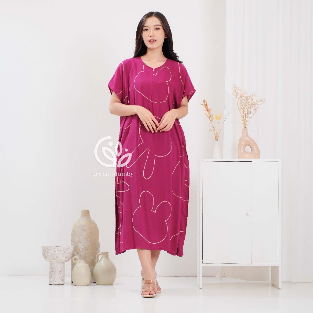Daster Lowo Bunny Jumbo Rayon Premium Busui Nyaman Adem