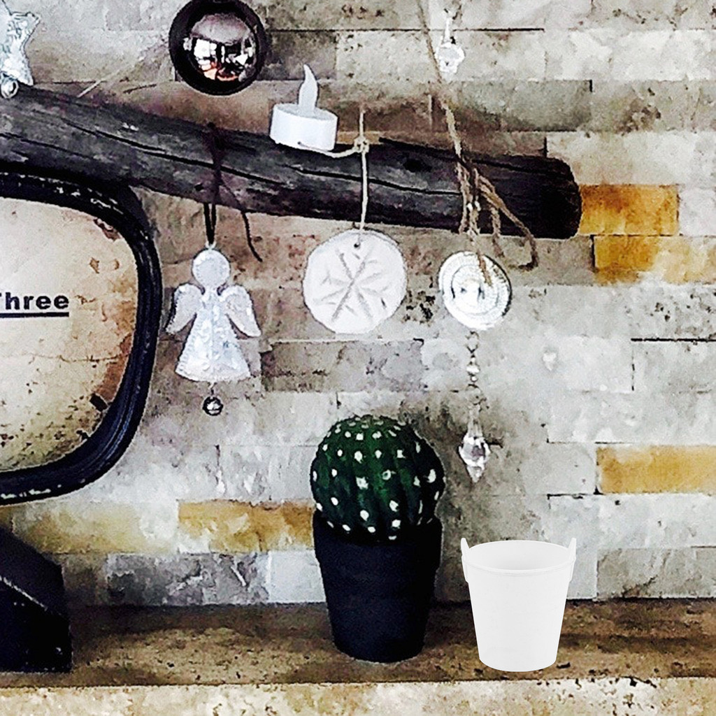 

10 Pcs Mini Blank Flower Bucket 5 7cm Uncolored Small Buckets DIY Accessories Craft Storage Farmhouse Decor Plastic