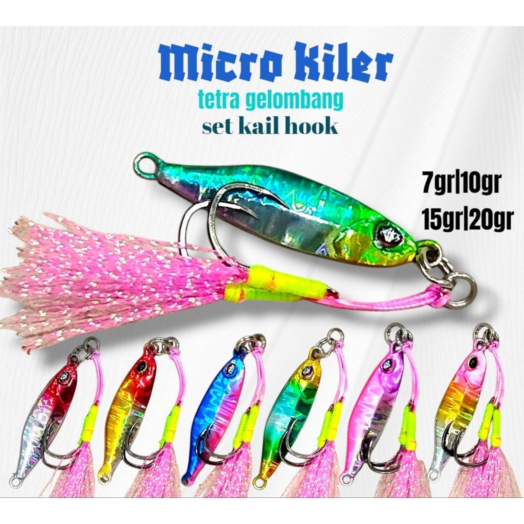 PROMO tetra gelombang micro jig 15gr micro jig 10gr micro jig 7gr micro jig 20gr asist hook umpan mi