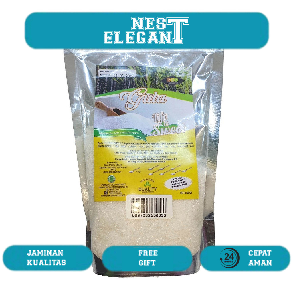 Gula Sehat Rendah Kalori PS7 Kemasan 500gram