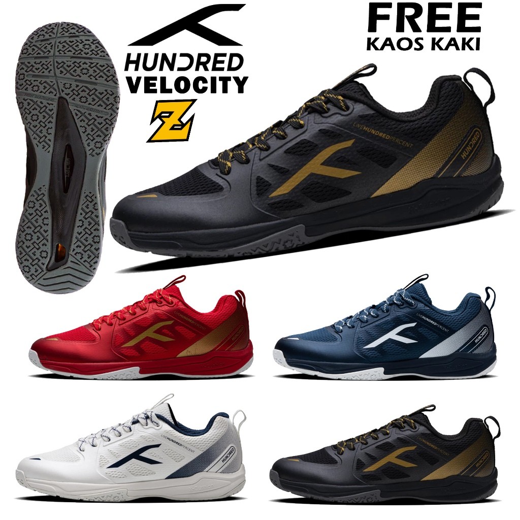 Sepatu Badminton Hundred Velocity Z dan Velocity GEN 2 Original Sepatu Badminton Hundred Velocity Z 