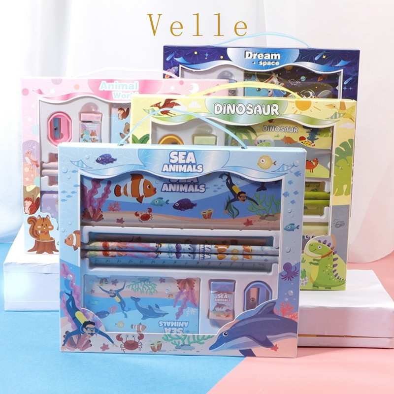 

New VELLE Paket Alat Tulis Lengkap/ Alat Tulis Lucu/ Paket ATK Sekolah/ Alat Tulis Sekolah Lucu/ Stationary Set/ ATK 7 in 1Premium
