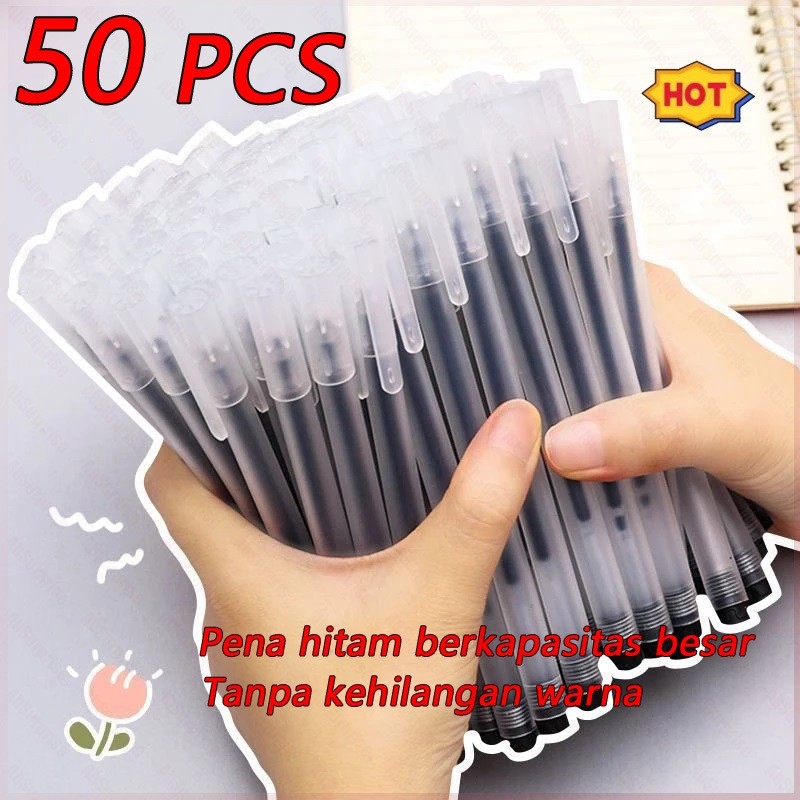 

New Super Rendah !!! 50pcs Pulpen Pena Pulpen 1 Pack / 0.5mm Pulpen Gel / Pulpen Murah / Pen Bolpoin / Pena Standar / Simple School Stuff barang aestheticPremium