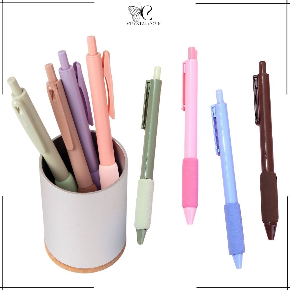 

CC - 4PCS PULPEN GEL PASTEL FINGER PROTECTION ALAT TULIS PENA BLACK INK LUCU 4 PCS