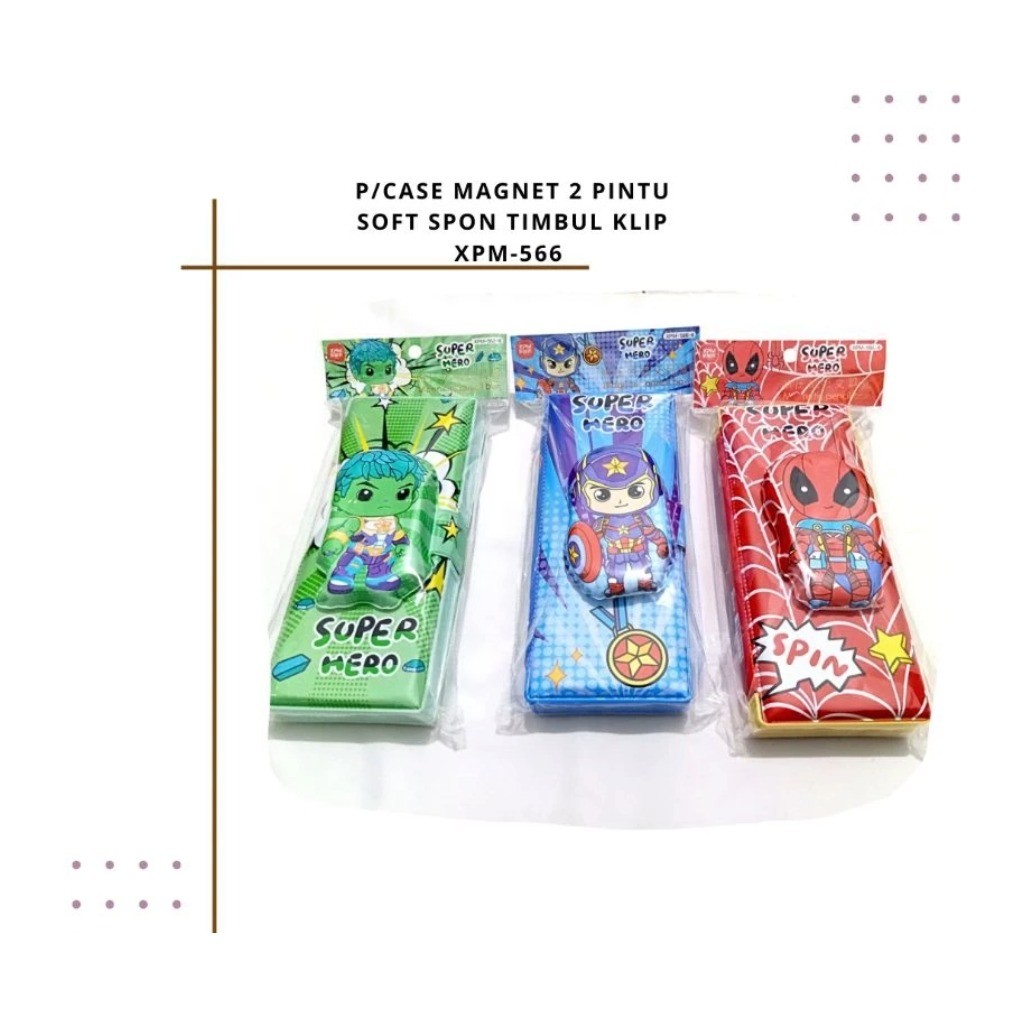 

♚Kotak Pensil Magnet SPONS CLIP Timbul XPM 566-8 SUPER HERO♚