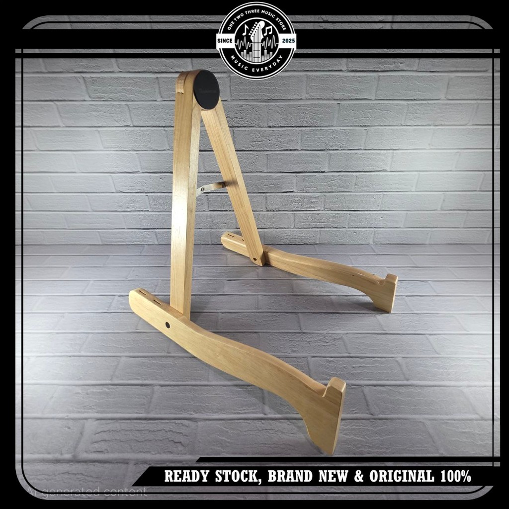 Rockhouse RGS-4B RGS-4W Bamboo Wood Stand Gitar Kayu Foldable Light Guitar Elektrik Akustik Bass