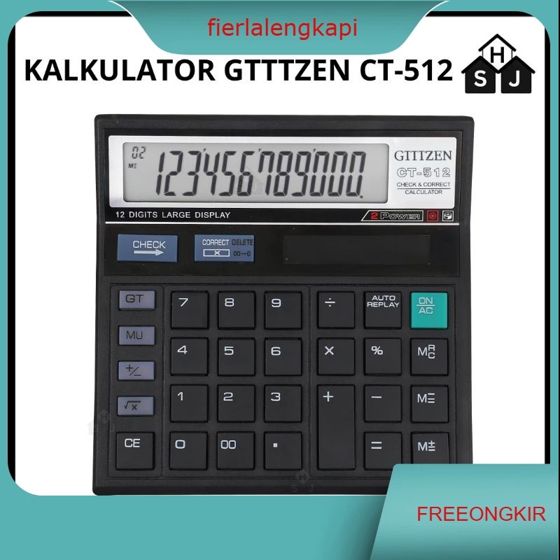 

Kalkulator GTTTZEN CT-512 12 Digit / Calculator Check Dual 2 Power