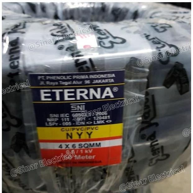 Kabel Eterna NYY 4x6 mm Kabel NYY 4 x 6 mm Kabel NYY 4x6mm ORIGINAL SNI