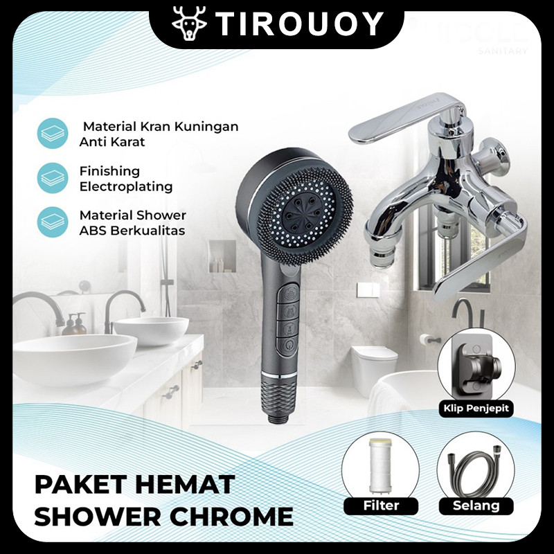 kran cabang 3 Stainless  Model 3 Cabang Kran Tembok Mandi Kran Shower/Sus304 Kran Kamar /kran 3 caba