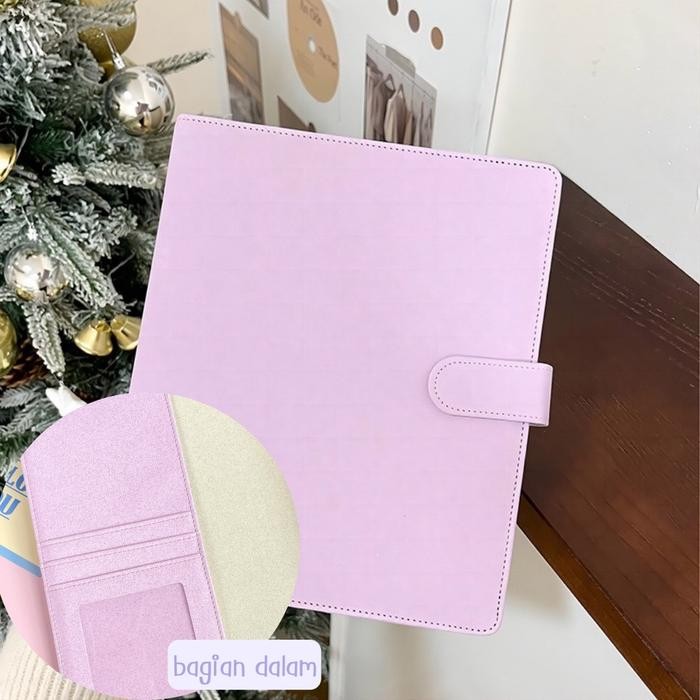 

(A5 Size) Candice Binder Leather A5 - Album Photocard PC Notebook Agenda Kulit - Ungu CNDC, Binder Only
