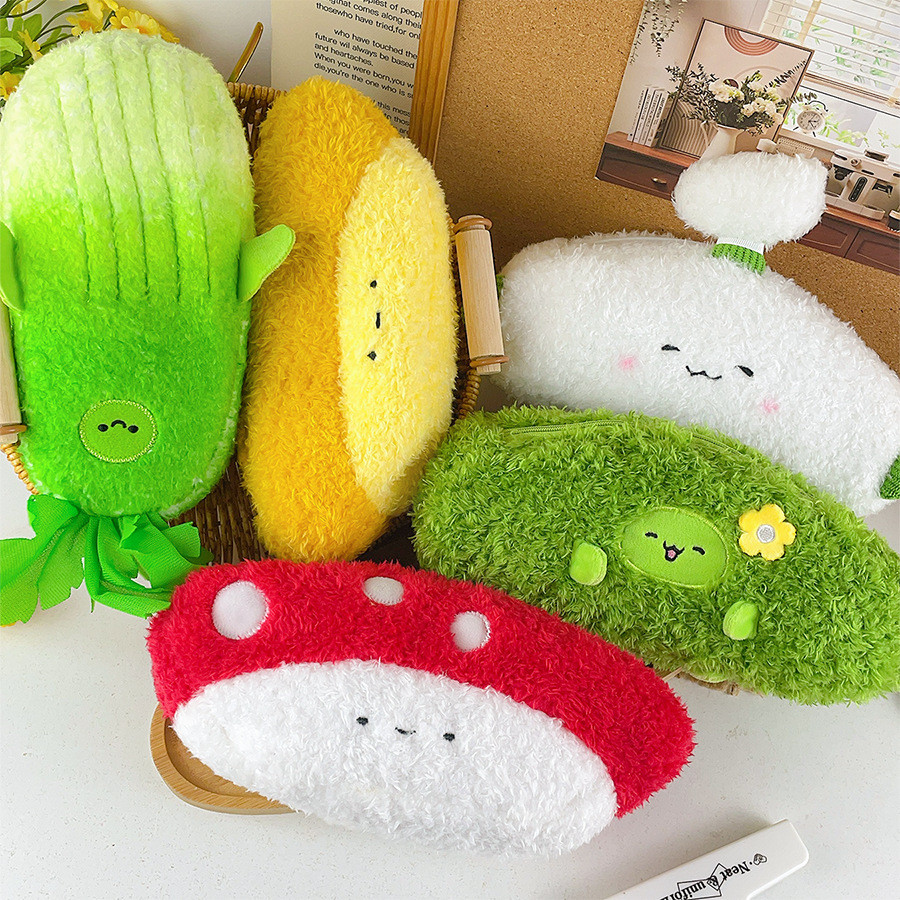 

[HARU] Cartoon Vegetable Series Pencil Case Kotak Pensil Lucu Tempat Penyimpanan Makeup Pouch Korea Aesthetic Cosmetic