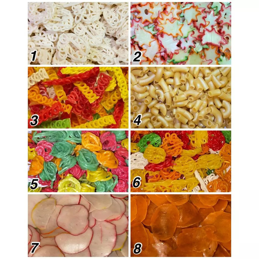 

Kerupuk Mentah Krupuk Seblak mentah kemasan 250gr Warna pelangi mawar topping Aneka makaroni tersanjung udang bawang mini toping baso aci