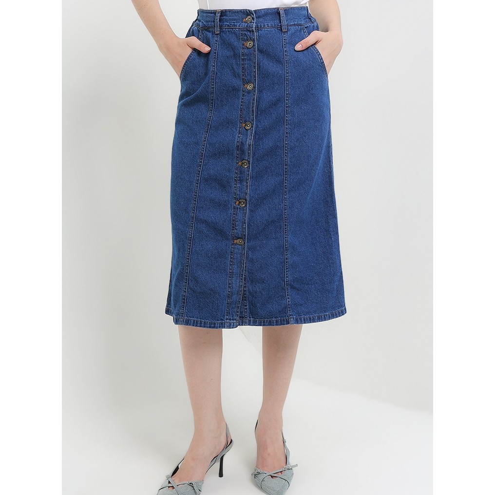 EXIT Yewava Skirts 112.93662.46 |Rok Jeans Wanita - Warna Navy