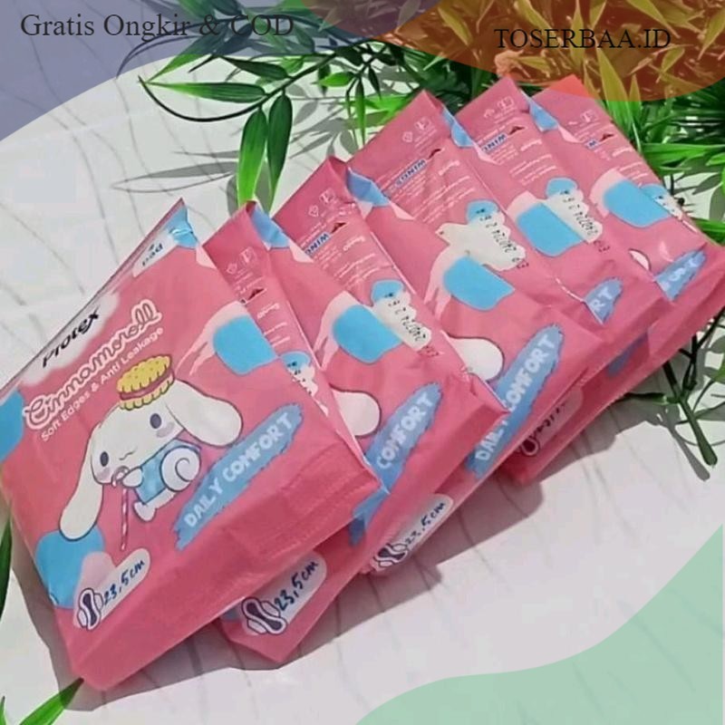 Lebih Murah 5 Renteng isi 50 Pad Hers Protex Cinnamoroll Pembalut Wanita Kemasan Renteng