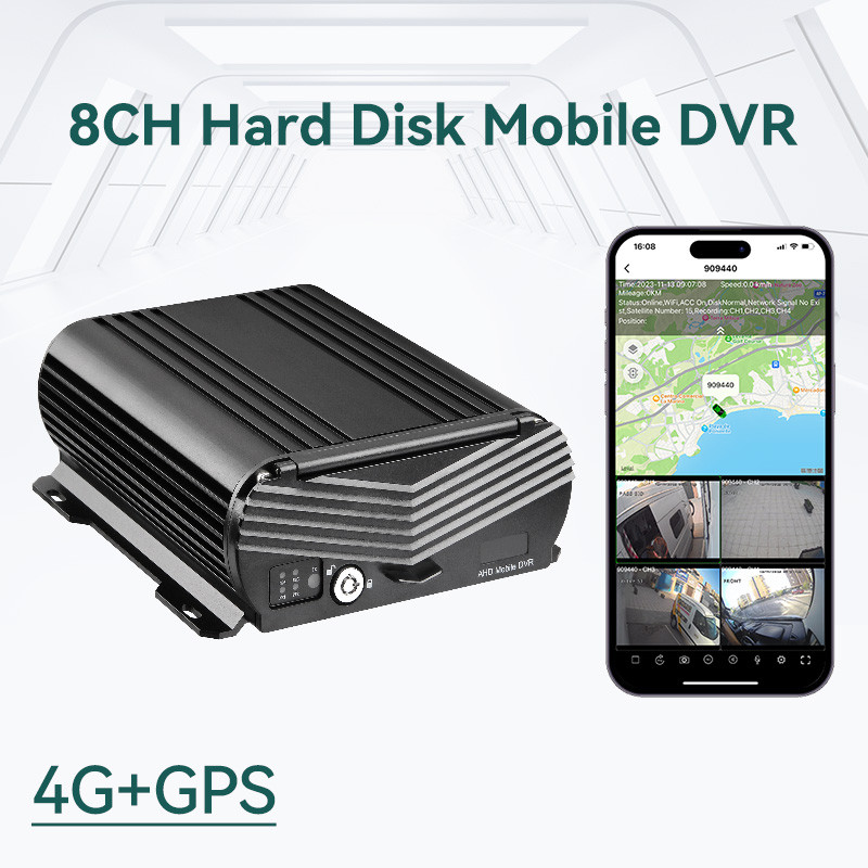 4G+GPS HDD AHD Mobile Dvr 8CH 1080 Bus/Truck Vehicle Dvr Real Time Live Watching Car Mdvr Softe Free
