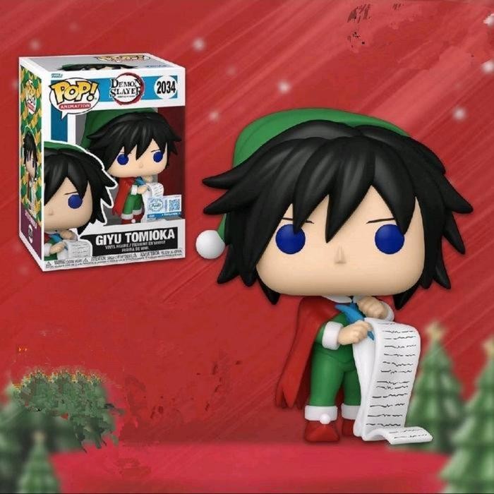 ORIGINAL Funko Pop Demon Slayer Giyu Tomioka Christmas Holiday Figure