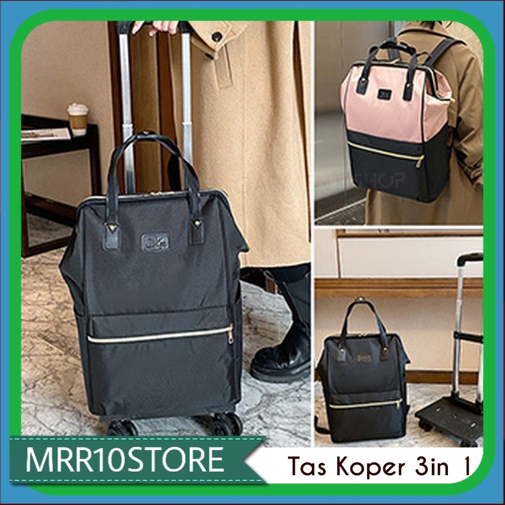 Tas Ransel Roda Traveling Bag Tas Koper Perjalanan Bagasi Pesawat Roda Dorong Tas Cabin Trolley