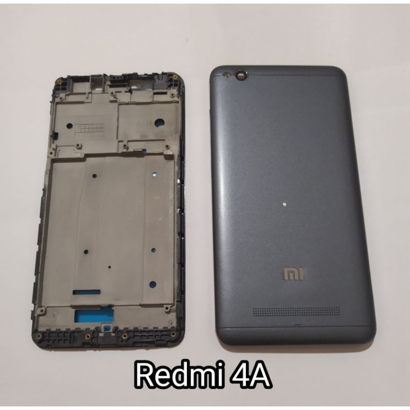 CESSING FULLSET XIAOMI REDMI 4A BACKDOOR PLUS FRAME TULANG TENGAH TATAKSN LCD ORYGINAL