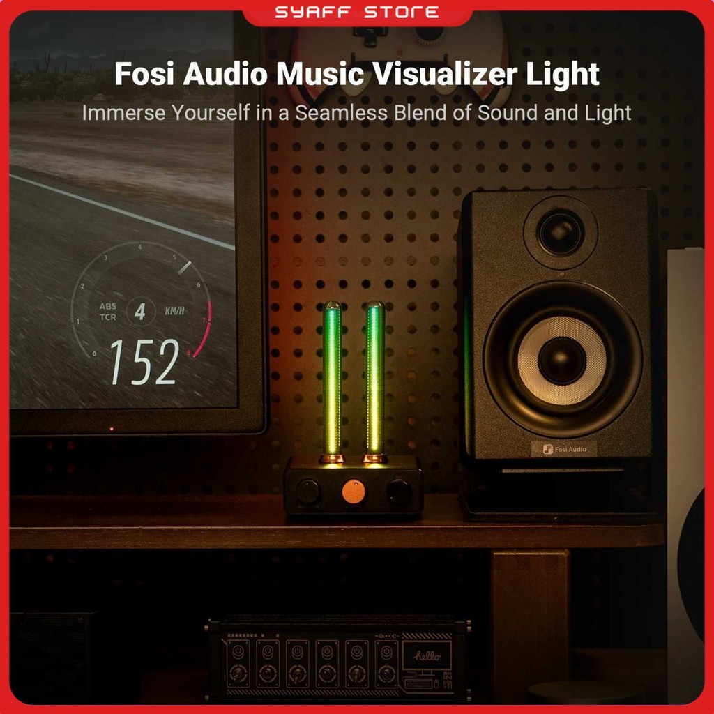 Fosi Audio LED Bar Music Rhythm Visualizer Ambient Light Desktop RGB - AH-01A
