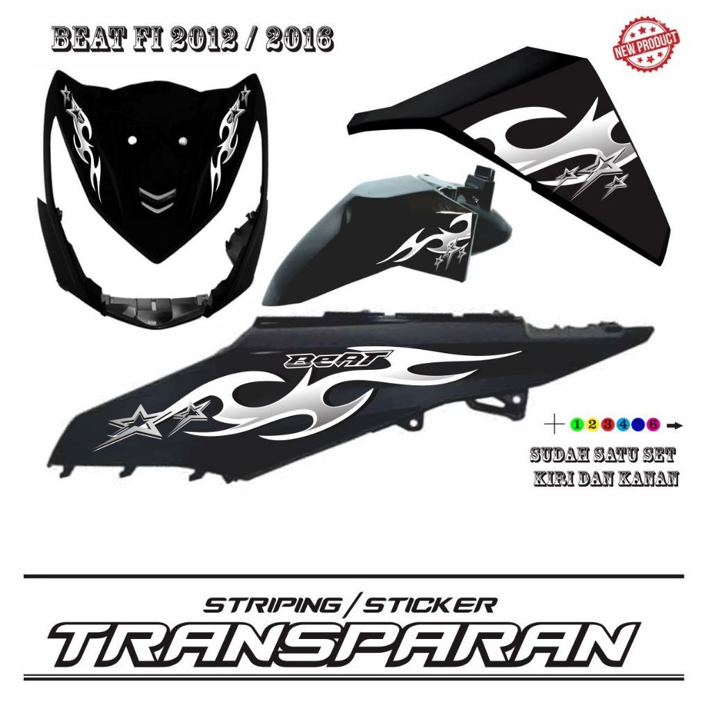 STRIPING TRANSFARAN UV BEAT FI 2013 / VARIASI MOTOR BEAT FI 2015 VARIASI