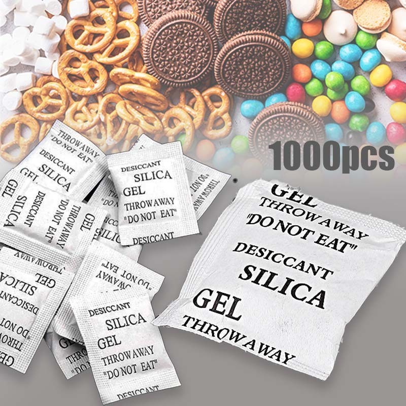 1000Pcs Pengawet Makanan Silica Gel Makanan Food Grade Silica Gel Sepatu Svmmer Shoes Care Silica Ge