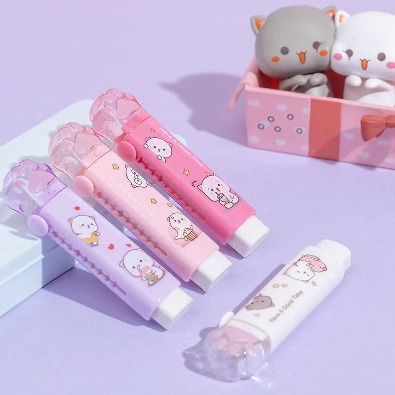 

Push-pull Cat Paw Cute Eraser Girl Pencil Eraser Student Rubber Cartoon Pen Eraser Children School Supplies Prizes Office eraser