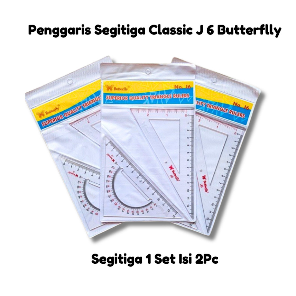 

BPP Penggaris Segitiga Classic J6 Butterfly