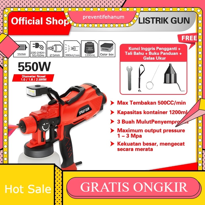 Electric Spray Gun Cordless LED 550W  semprot cat listrik gun cat semprot semprotan cat kompresor Me
