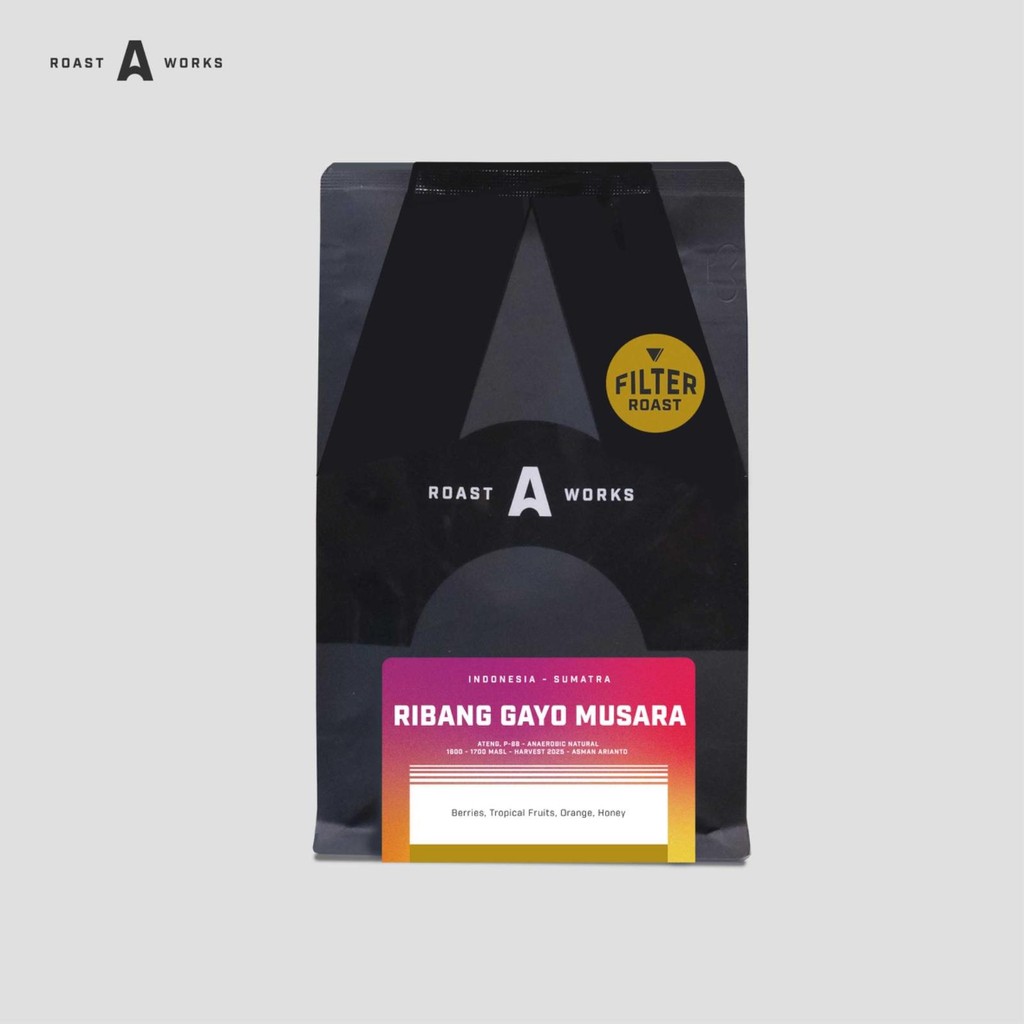 

Indonesia Sumatra Ribang Gayo Musara Anaerobic Natural (Filter) - A Roastworks - Biji Kopi 200gr