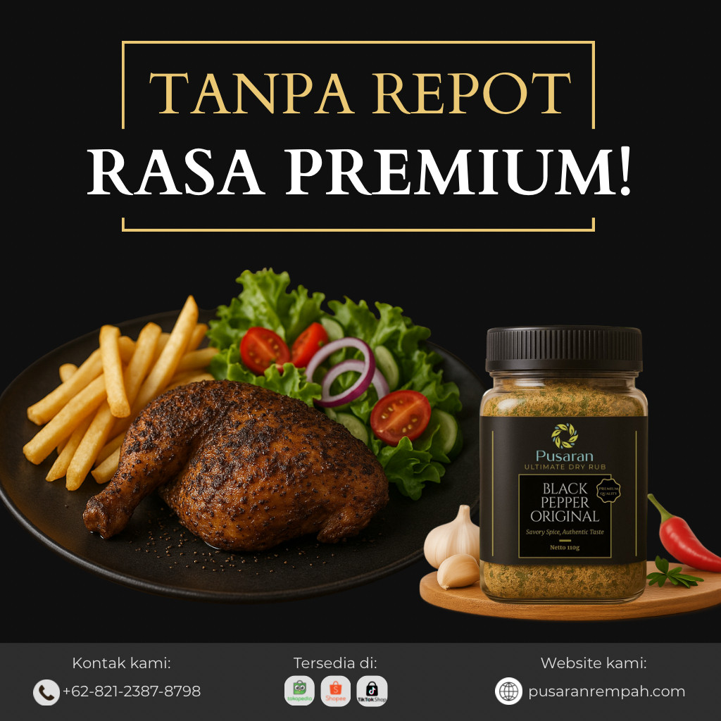 

Blackpepper Original Pusaran Rempah - Dry Rub Bumbu Marinasi Masak Instan Lada Hitam Premium