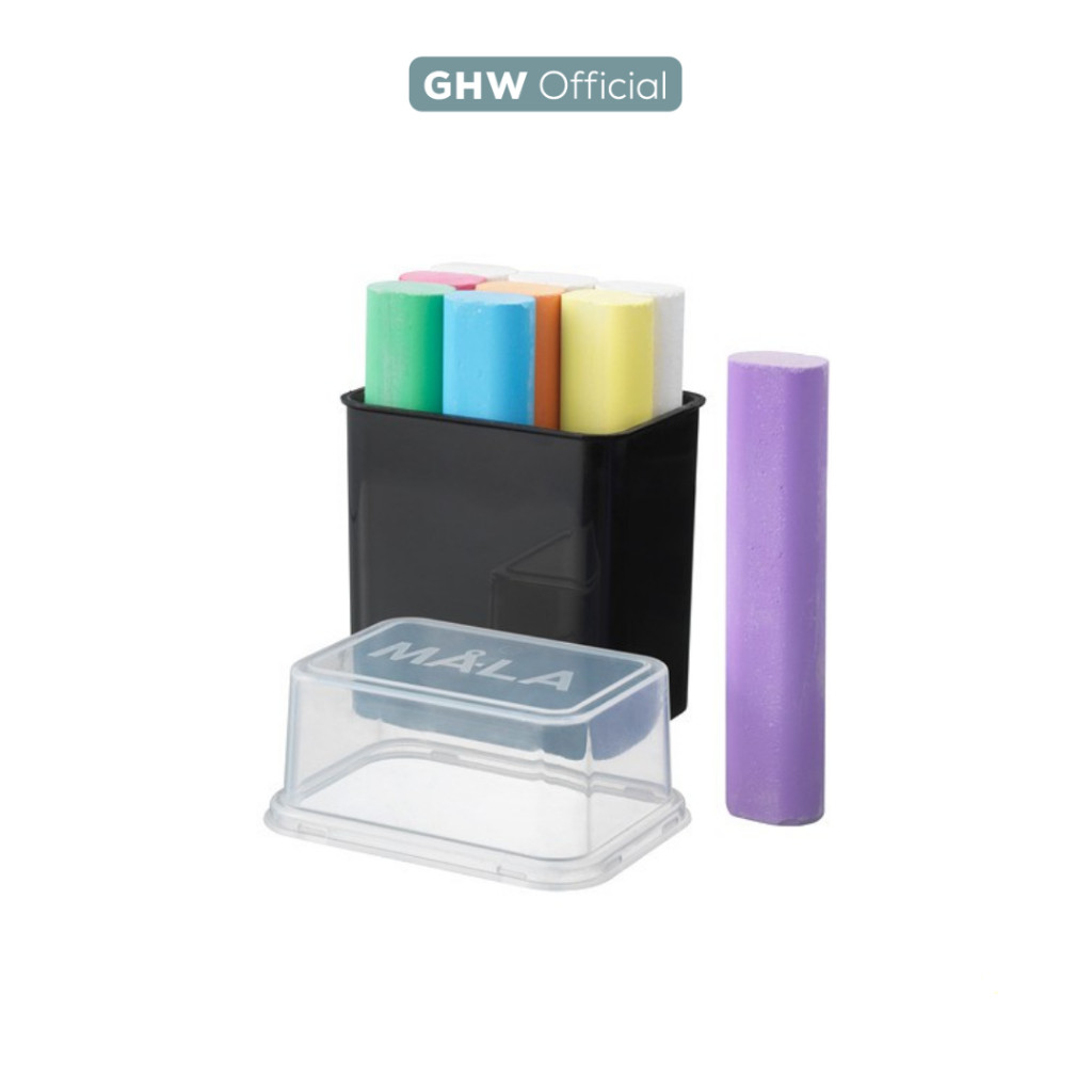 

TERLARIS IKEA GHW MALA Kapur papan tulis / isi 9 pcs, aneka warna dengan panjang 8,5cm MA350