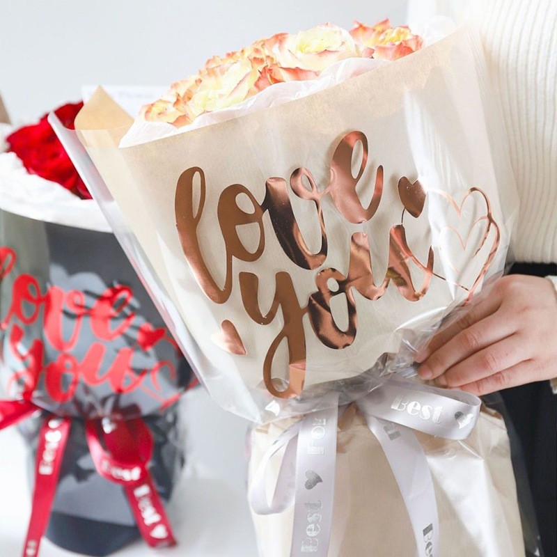 

Sky Floral Wrap Flower Wrapping Transparant Cellophane Waterproof Kertas Buket Bunga Valantine Ecer KB60