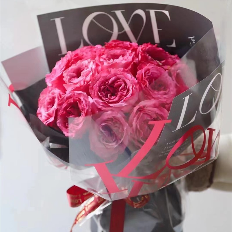 

Sky Floral Wrap Flower Wrapping Paper Cellophane Bening Kertas Buket Bunga Transparant Waterproof KB59