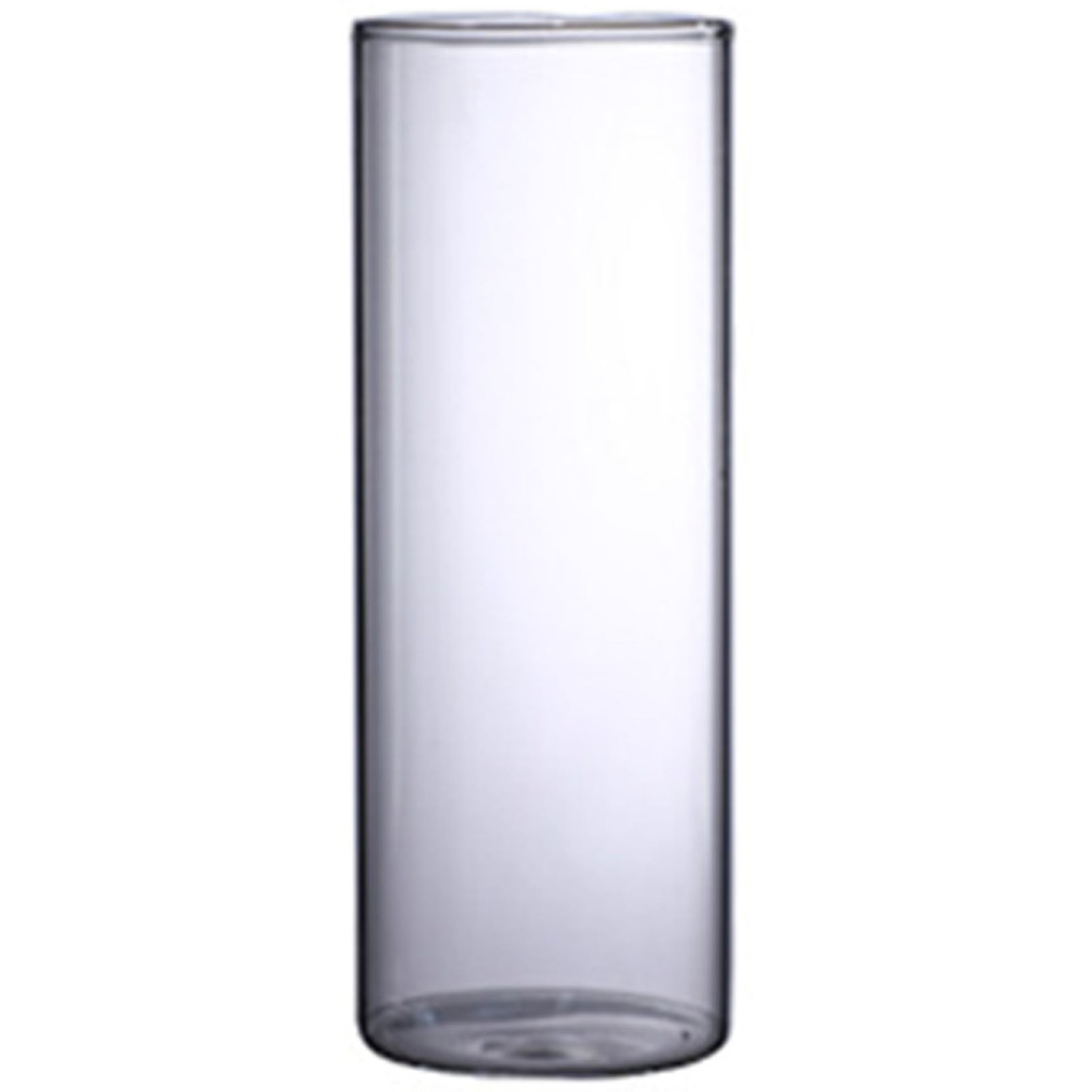 Transparent Glass Hydroponic Vase Minimalist Glass Vase Cylinder Flower Vase for Home Office Wedding