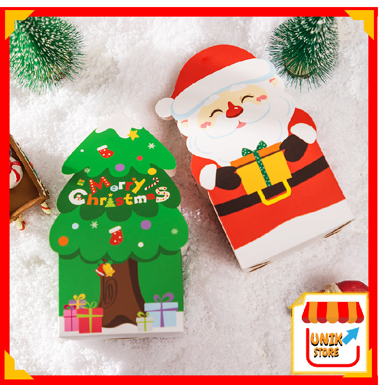 

UNIK - 1331 Kotak Hampers Xmas / Goodie Bag Natal / Christmas Gift Box / Box Coklat Permen Natal