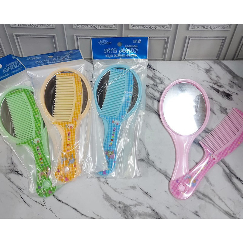 1 LUSIN 12 PCS KACA SISIR GAGANG (PER SET) KACA SISIR GAGANG SET MOTIF / SOUVENIR KACA SISIR