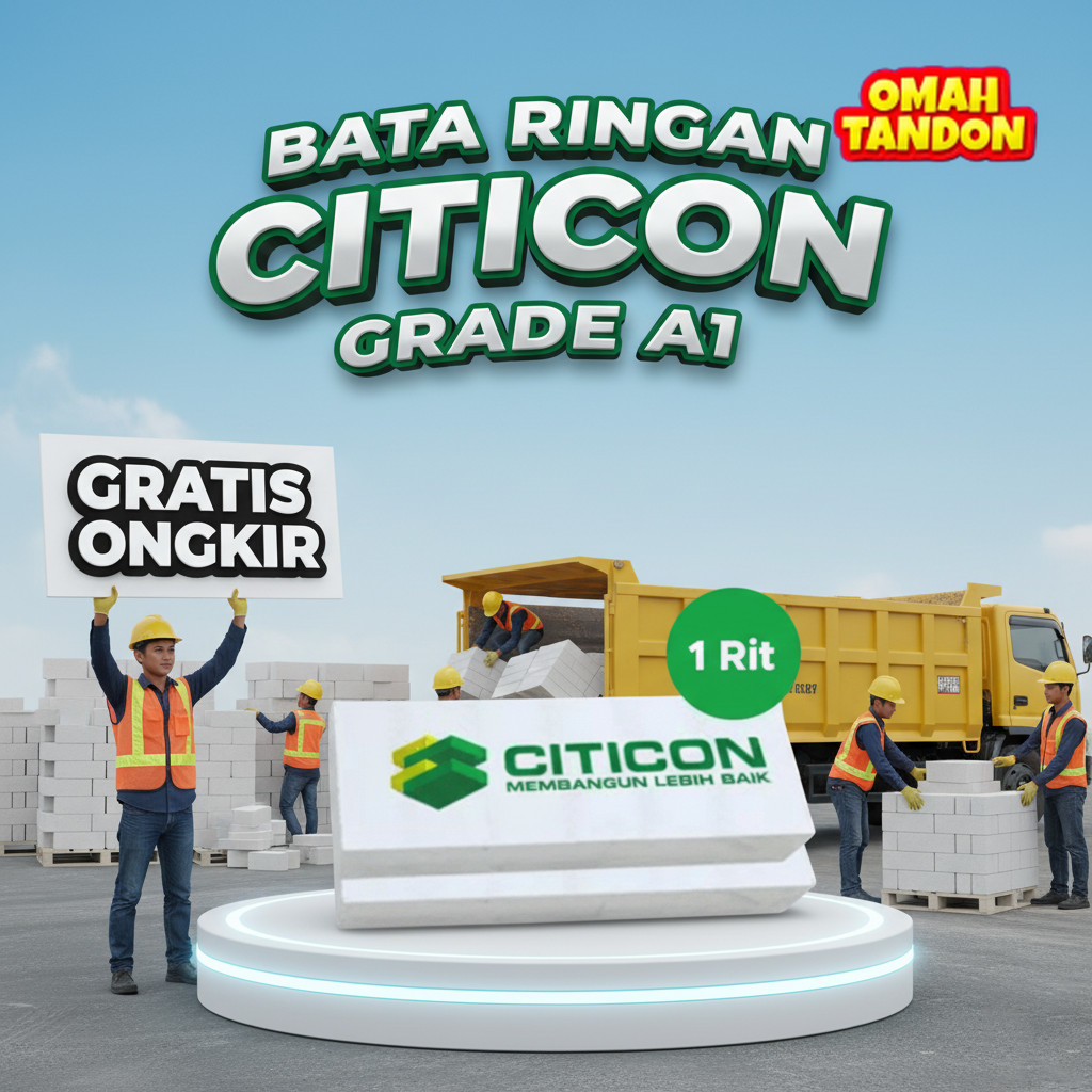 Bata ringan citicon - Hebel citicon - Bonus perekat 3 zak - Pengiriman Solo / Surakarta Kota Jawa Te