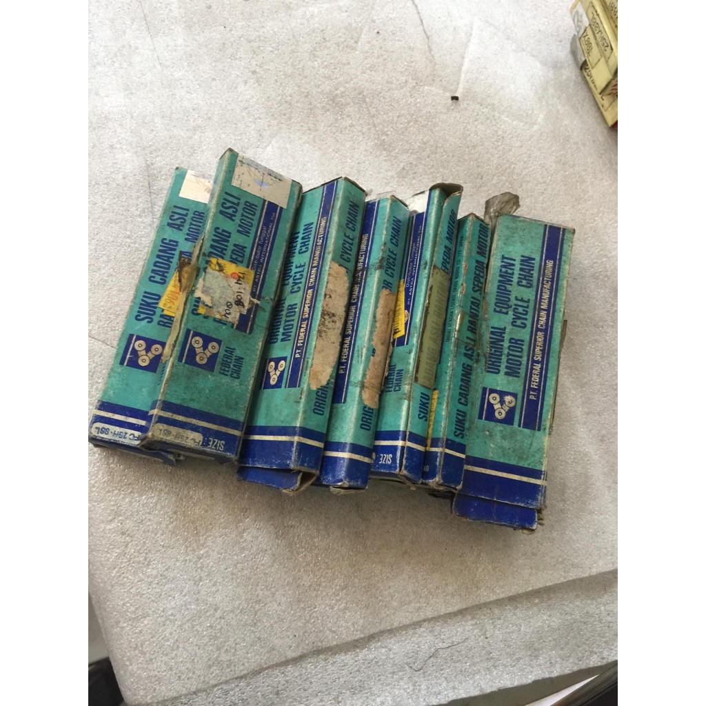 RANTAI KAMPRAT / KETENG SEPEDA MOTOR FEDERAL 25H-86L NOS