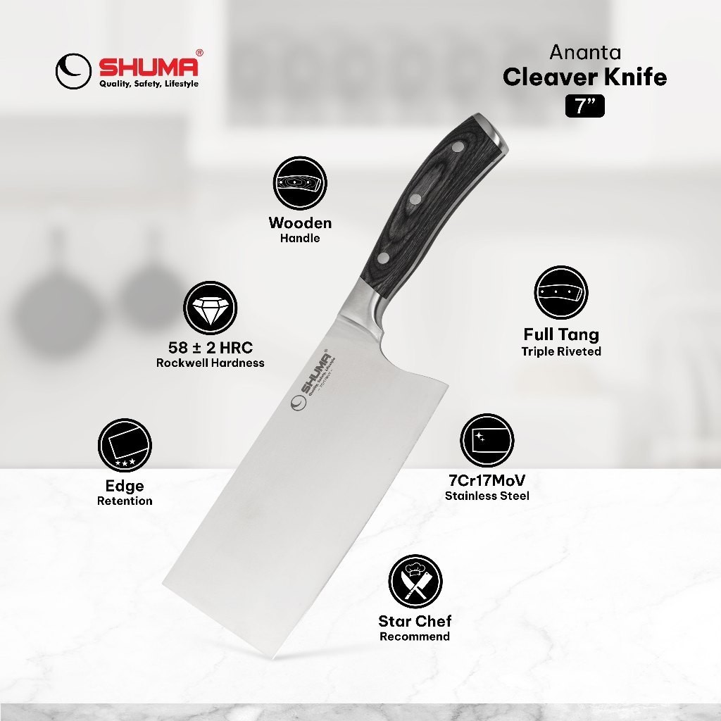 SHUMA ANANTA CLEAVER KNIFE PISAU PARANG DAGING / TULANG 7''