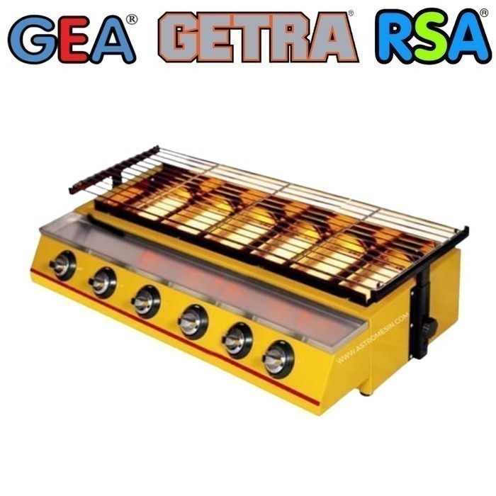 Getra Kompor Panggang 6 Tungku ET-K233 / Pemanggang Griller Panggangan / Sosis Sate Bakso Bakar