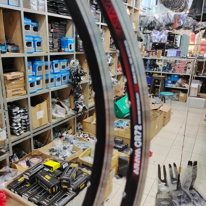 Rims Velg 700 ARAYA GR72 32 Hole Alloy CNC Mata Ikan Brake Line 700c Araya GR 72 32h Pinned Side CNC