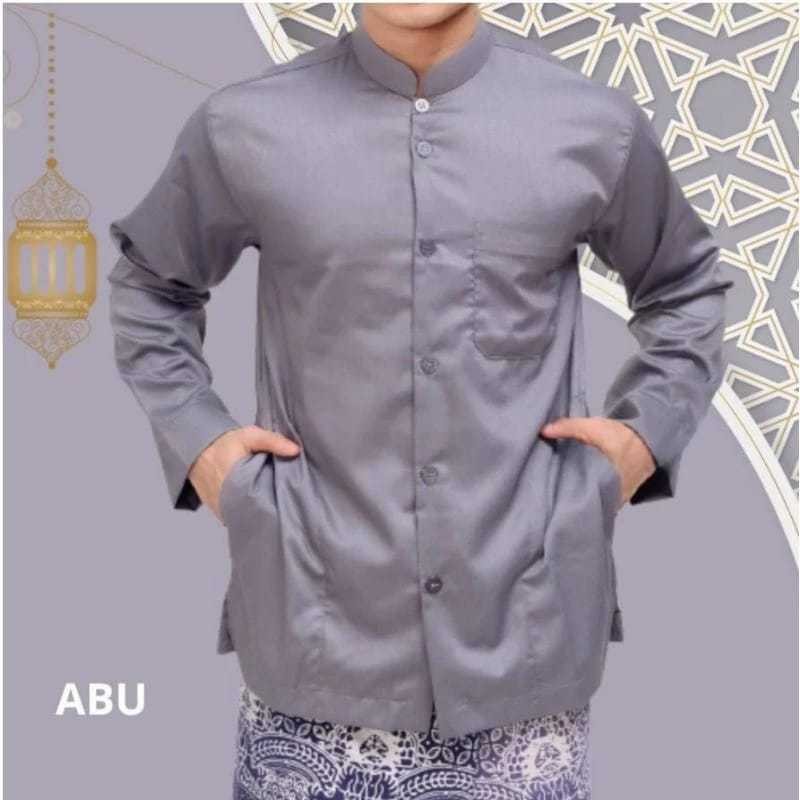 Terbaru Kekinian Baju Koko Ammu Model Habaib Exklusive Baju Koko Motif Polos Lengan Panjang