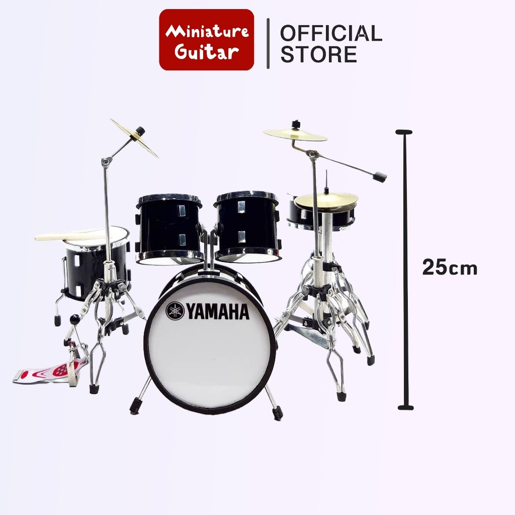 MINIATURE - DRUM Yamaha Aksesoris Koleksi Alat Musik 1:12 Diorama Action Figure